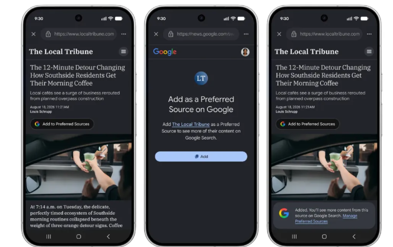Google разрешила выбирать любимые СМИ: что изменится в Discover